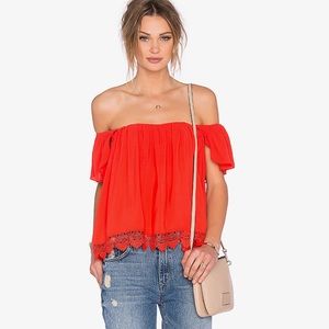 Lovers + Friends X Revolve Life’s a Beach Red Top